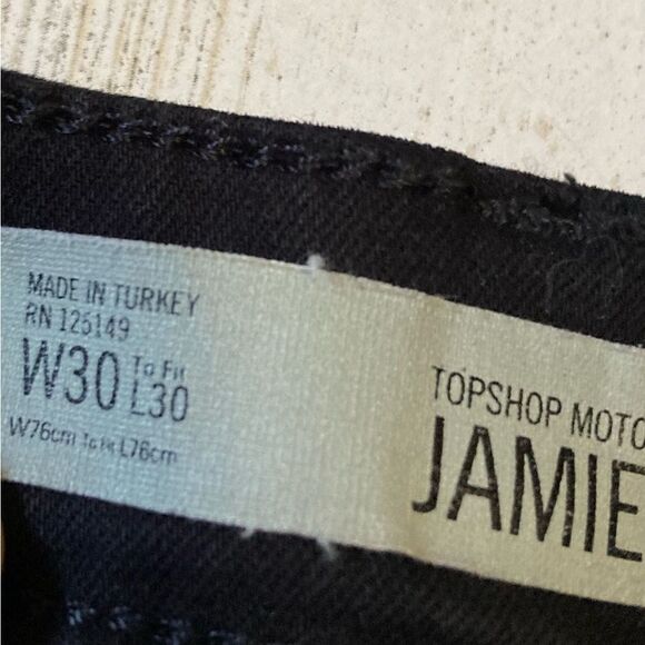 Topshop Black High Rise Jeans Size 30 - Picture 6 of 6
